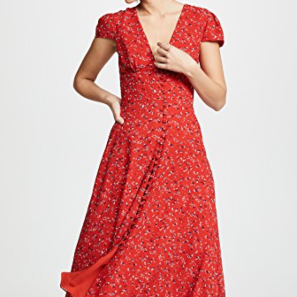 Fame and partners long sleeve  floral maxi dress 2